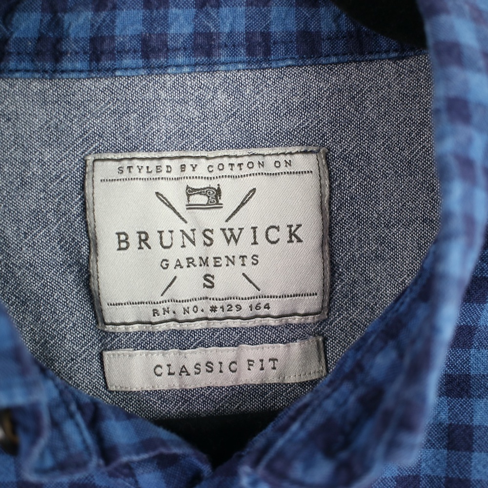 Brunswick Garments Blue Plaid Shirt - Picture 2 of 3